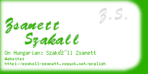 zsanett szakall business card